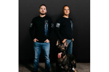 Image of Grunt Style Blue Line Flag Long Sleeve T-Shirt - Mens, Black, 2XL, GS3162-2XL