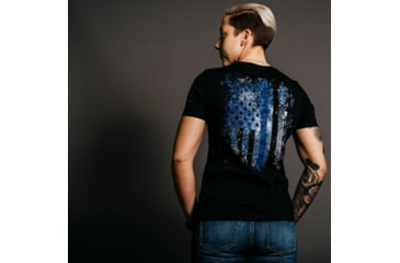 Image of Grunt Style Blue Shield T-Shirt - Womens, Black, 3XL, GS3074-3XL