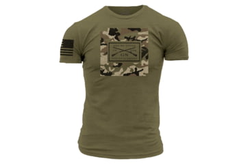 Image of Grunt Style GS Multicam Logo T-Shirt - Mens, Military Green, Large, GS3907-L