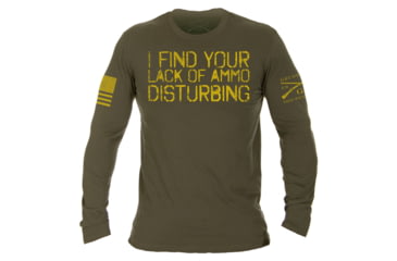 Image of Grunt Style Lack of Ammo Long Sleeve T-Shirt - Mens, Military Green, 2XL, GS4244-2XL