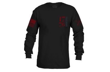 Image of Grunt Style Men's 1776 Long Sleeve Tee Shirt, Black, Large GS2061-L