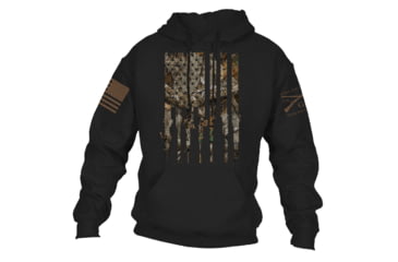 Image of Grunt Style Realtree Edge Rifle Flag Hoodie - Mens, Black, Small, GS3652-S
