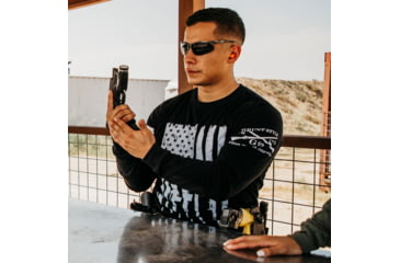 Image of Grunt Style Rifle Flag Long Sleeve T-Shirt - Mens, Black, Extra Large, GS3672-XL