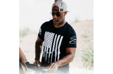 Image of Grunt Style Rifle Flag Tee Shirt - Mens, Black, Medium, GS2764-M