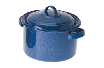 Image of GSI Enamelware 42 Quart Stock Pot, Blue, 1866566510