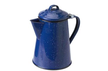 Image of GSI Blue Enamel Coffee Pot, 3 Cup, Blue, Enameled Steel, 2 Year MFG Warranty, GSI-15134