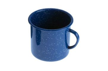Image of GSI Blue Enamel Cup, 18oz, Stuz-Blss, Enameled Steel, 2 Year MFG Warranty, GSI-13209