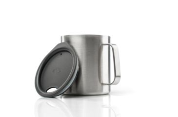 Image of GSI Glacier Stainless 15oz Camping Double Wall Cup, Brushed, 63240