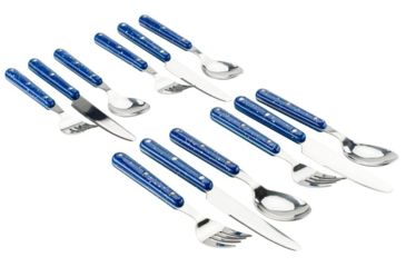 Image of GSI Enamelware Pioneer Cutlery Set, Blue, 10216