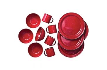 Image of GSI Ss Rim Table Set 12 Pc Red 04215