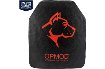 Image of Guard Dog Body Armor OPMOD OpticsPlanet Exclusive Level III+ Ceramic UHMWPE Armor Plate, SAPI, Multi Curve, 10x12in, Black, OPMOD-3Plus