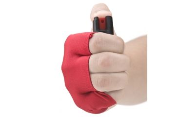 Image of Guard Dog Security InstaFire Pepper Spray Hand Sleeve w/ 0.5 oz Pepper Spray, Red Sleeve, Activewear PS-GDIFOC18-1RD