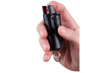 Image of Guard Dog Security AccuFire Keychain Pepper Spray, w/Laser, Black PS-GDAF-BK