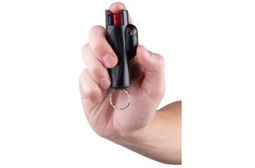 Image of Guard Dog Security AccuFire Keychain Pepper Spray, w/Laser, Black PS-GDAF-BK
