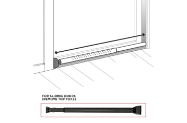 Image of Guard Dog Security DoorKeeper Adjustable Security Door Bar with Alarm, Black, One Size, DS-GDDK-BK-AL
