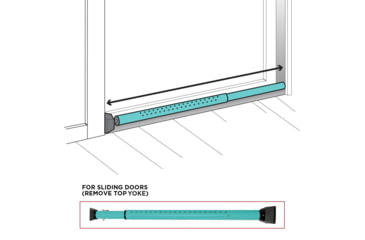 Image of Guard Dog Security DoorKeeper Adjustable Security Door Bar with Alarm, Teal, One Size, DS-GDDK-TL-AL