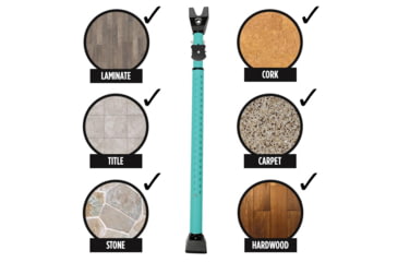 Image of Guard Dog Security DoorKeeper Adjustable Security Door Bar with Alarm, Teal, One Size, DS-GDDK-TL-AL