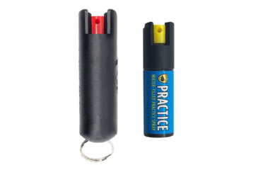Image of Guard Dog Security Practice Pepper, 1/2 oz Hard Case Keychain Pepper Spray w/ Foldable Target, Black, One Size, PS-GDQAPP-BK