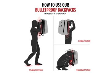 Image of Guard Dog Security ProShield 2 Bulletproof Backpack 37 L, NIJ Level IIIA, Black/Pink, BP-GDP2-PK