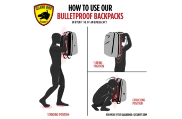 Image of Guard Dog Security ProShield Pro Backpack 26L, Black/Grey, BP-GDPP-BG