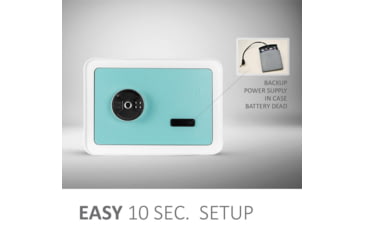 Image of Guard Dog Security Small Biometric Safe, 3 Way Access, Aqua, One Size, SF-GDBSS-AQ