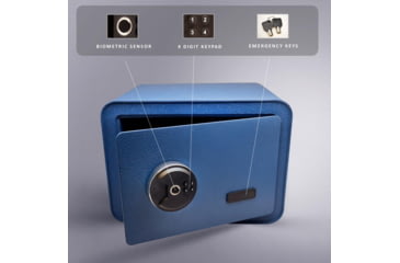 Image of Guard Dog Security Small Biometric Safe, 3 Way Access, Blue, One Size, SF-GDBSS-BL