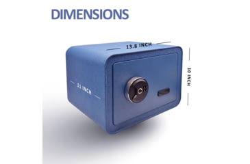 Image of Guard Dog Security Small Biometric Safe, 3 Way Access, Blue, One Size, SF-GDBSS-BL