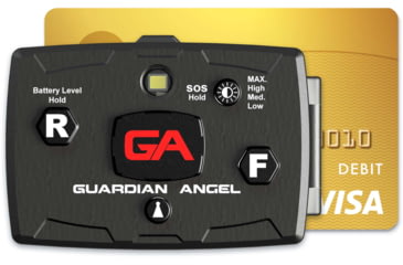 Image of Guardian Angel Infrared Hybrid Wearable Safety Light, Elite Series, Black Casing, White/Red/Blue Split Front, Red/Blue Split Rear, Infrared Top Light, Red Work Light, ELT-R/B-IR