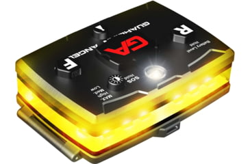 Image of Guardian Angel Elite Series Wearable Safety Light, Black Casing, Yellow Front, Yellow Rear, White Top Light, White Work Light, ELT-Y/Y
