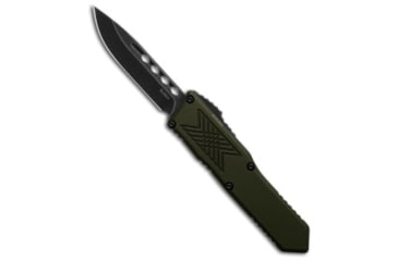 Image of Guardian Tactical Guardian Tactical GTX-025 OD Green OTF Automatic Knife 2.5" Dark Stonewash, Green, Elmax, adult, BHQ-194228
