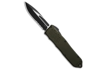 Image of Guardian Tactical Guardian Tactical RECON-040 OTF Auto Knife OD Green Aluminum 4" Two-Tone Serr, OD Green, Elmax, adult, BHQ-206122