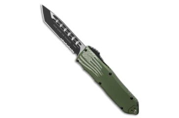 Image of Guardian Tactical Guardian Tactical RECON-ELITE OTF Auto Knife Tanto OD Green 4" Black Serr, OD Green, Elmax, adult, BHQ-122007