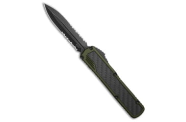 Image of Guardian Tactical Guardian Tactical Scout D/E OTF Knife OD Green Al + CF 3.5" Dark SW Serr Elmax, OD Green, Elmax, adult, BHQ-215938