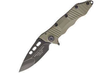 Image of Guardian Tactical Helix Nano OD Green Dark Stone Folding Knife,3.25in,CPM-154 Steel,Standard Edge,Black Stonewash,Green,Synthetic Handle GT68611