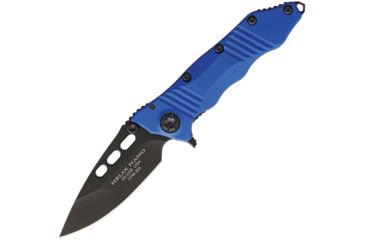 Image of Guardian Tactical Helix Nano Tactical Blue Folding Knife,3.25in,CPM-154 Steel,Standard Edge,Black GT63111B
