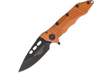 Image of Guardian Tactical Helix Nano Tactical Orange Folding Knife,3.25in,CPM-154 Steel,Standard Edge,Black,Orange,Aluminum Handle GT63111O