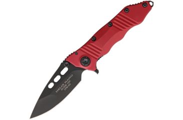 Image of Guardian Tactical Helix Nano Tactical Red Folding Knife,3.25in,CPM-154 Steel,Standard Edge,Black GT63111R