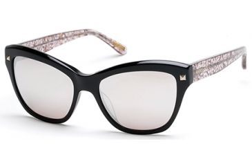 Image of Guess By Marciano GM0741 Sunglasses - Black Leopard Frame Color, Brown Mirror Lens Color