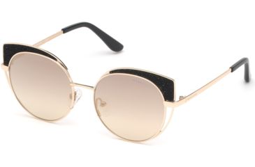 Image of Guess By Marciano GM0796 Sunglasses - Gold Frame Color, Smoke Mirror Lens Color