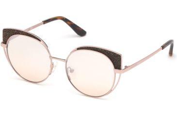 Image of Guess By Marciano GM0796 Sunglasses - Shiny Rose Gold Frame Color, Gradient Lens Color