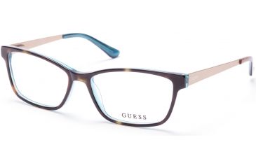 Image of Guess GU2538 Eyeglass Frames - Havana Frame Color