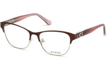 Image of Guess GU2679 Eyeglass Frames - Matte Dark Brown Frame Color