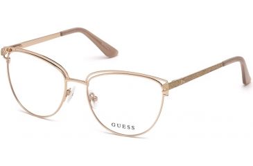 Image of Guess GU2685 Eyeglass Frames - Shiny Rose Gold Frame Color, Shiny Rose Gold Lens Color