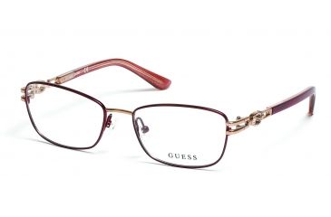 Image of Guess GU2687 Eyeglass Frames - Matte Bordeaux Frame Color, Matte Bordeaux Lens Color