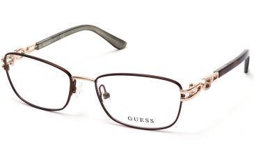Image of Guess GU2687 Eyeglass Frames - Matte Dark Brown Frame Color, Matte Dark Brown Lens Color