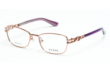 Image of Guess GU2687 Eyeglass Frames - Shiny Rose Gold Frame Color, Shiny Rose Gold Lens Color