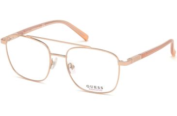 Image of Guess GU3038 Bifocal Prescription Eyeglasses - Shiny Rose Gold Frame, Shiny Rose Gold Lenses, 52 mm Lens Diameter GU303852028