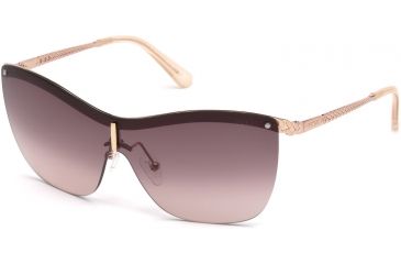 Image of Guess GU7471 Sunglasses - Shiny Rose Gold Frame Color, Violet Lens Color