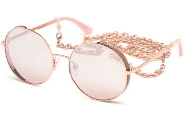 Image of Guess GU7609 Sunglasses - Shiny Rose Gold Frame Color, Gradient Bordeaux Lens Color