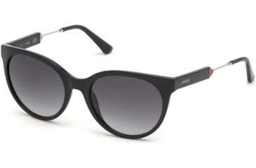Image of Guess GU7619 Sunglasses - Shiny Black Frame Color, Gradient Smoke Lens Color